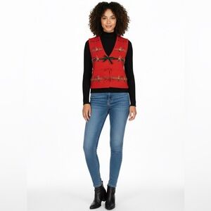 Vintage Susan Bristol Holiday Knitted Vest